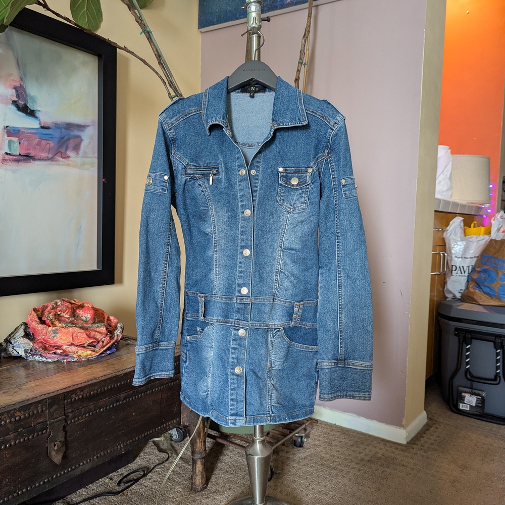 Denim Jacket with Button Detailing
